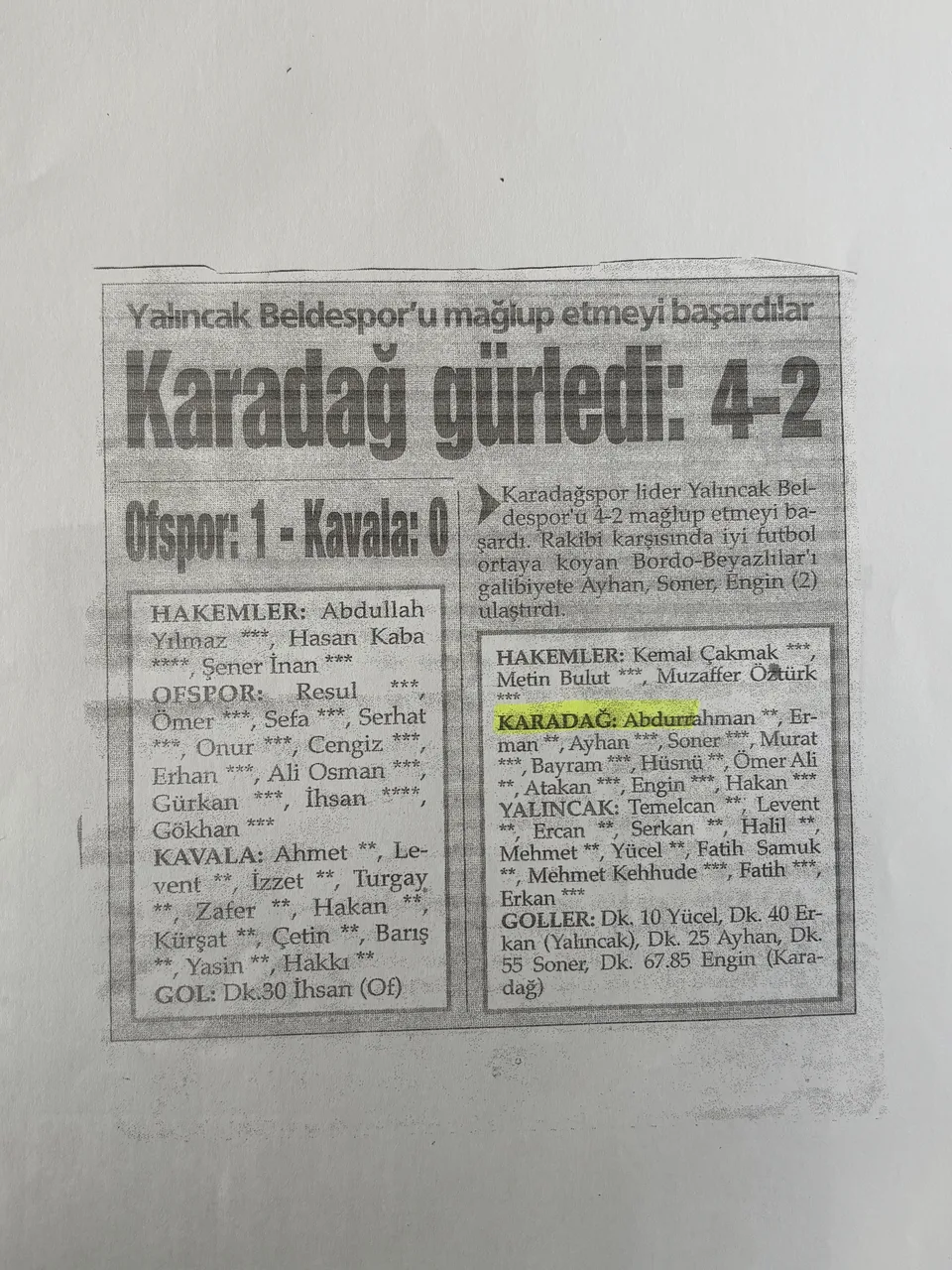 "Karadağ gürledi: 4-2" maç haberi