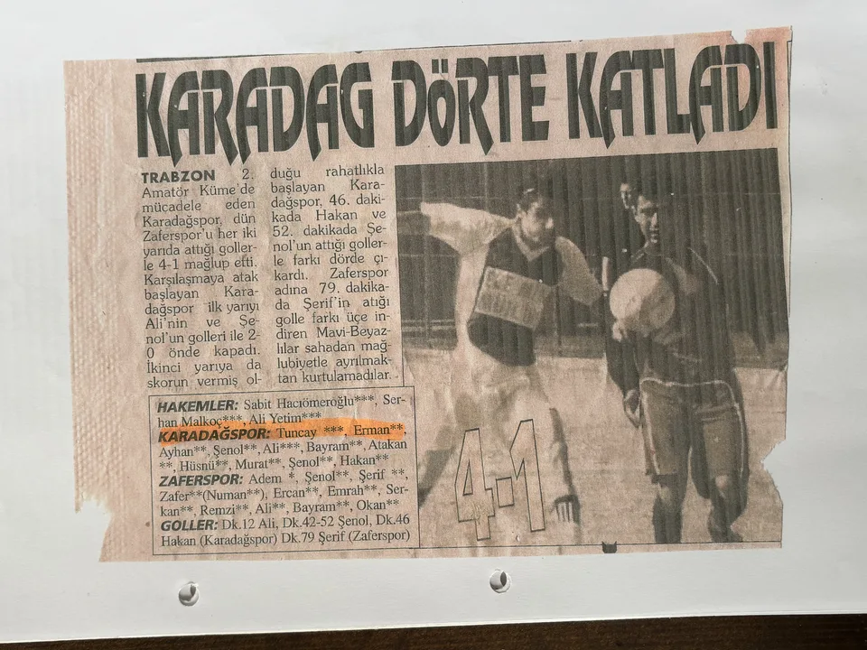 "Karadağ dörtte katladı" gazete kupürü